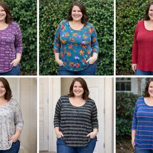 Lot of 6 LuLaRoe Ladies Plus Size Tops